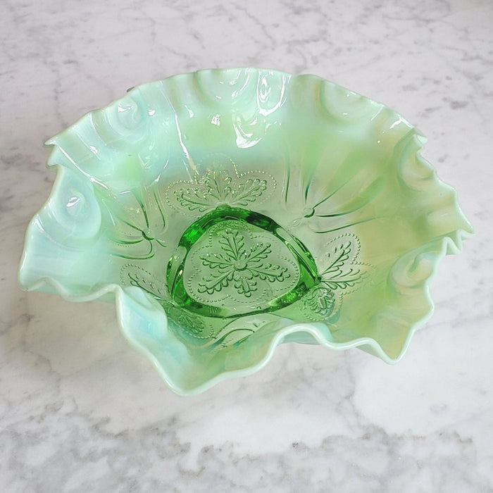 Vintage Mint Mosser Glass Candy Dish