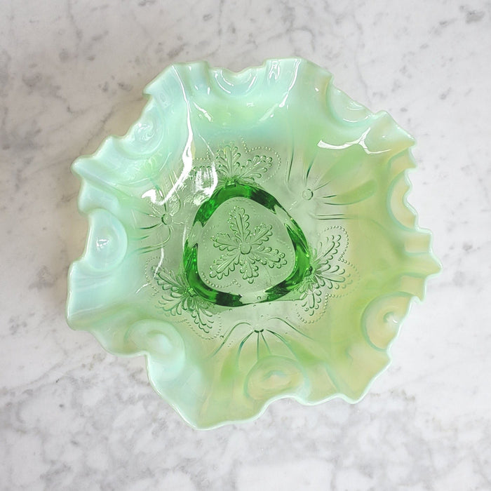 Vintage Mint Mosser Glass Candy Dish