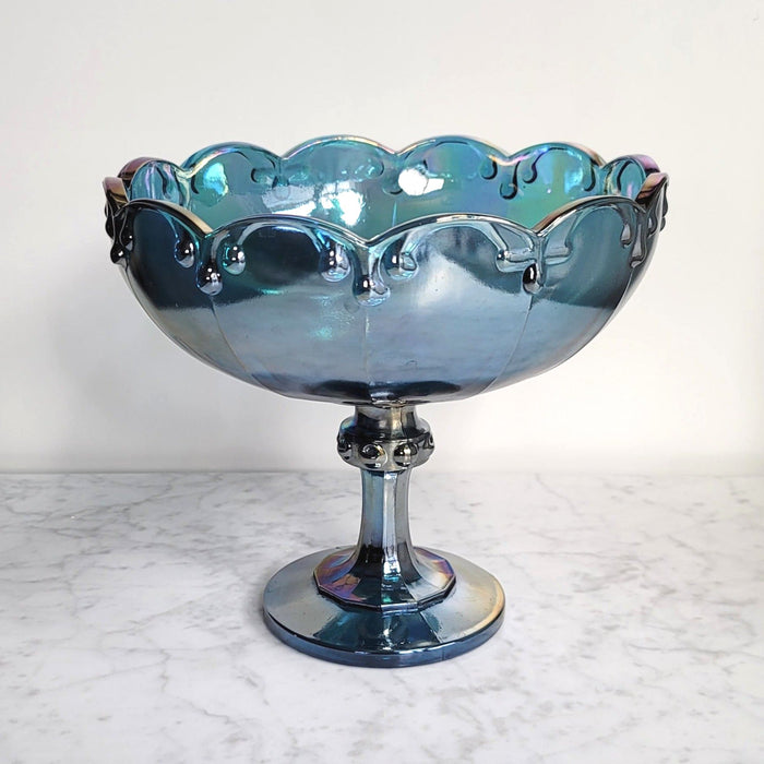 Vintage Indiana Carnival Glass Pedestal Bowl