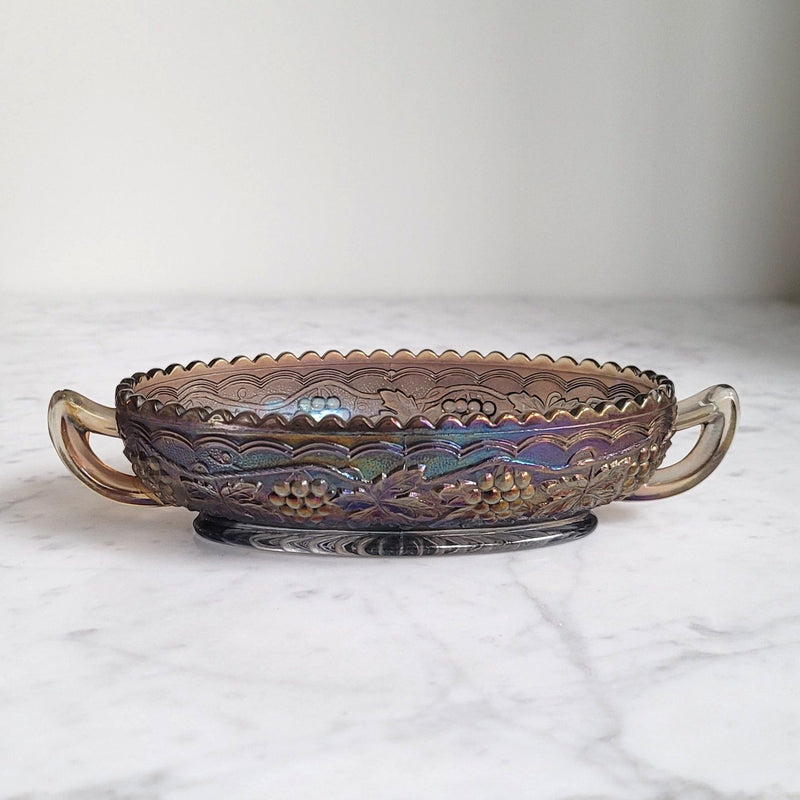 Vintage Carnival Glass Candy Dish