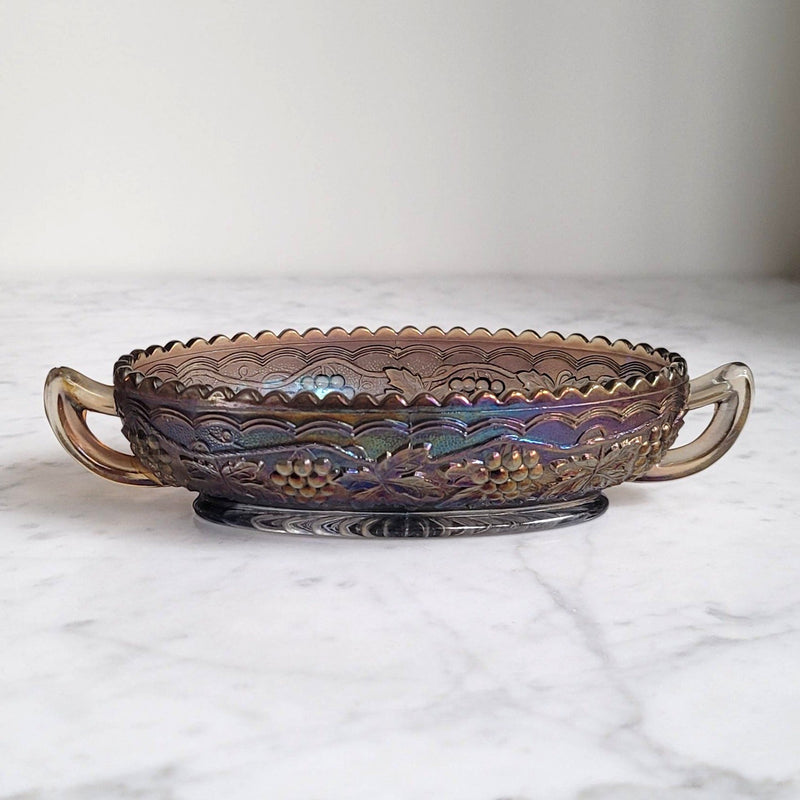 Vintage Carnival Glass Candy Dish