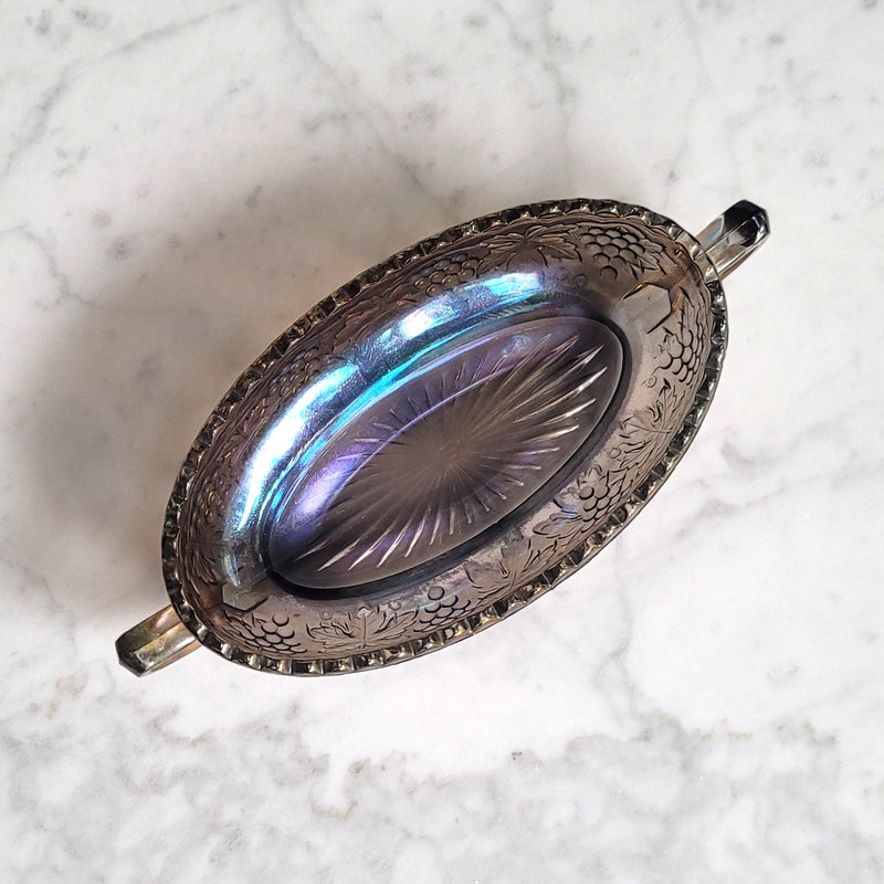 Vintage Carnival Glass Candy Dish