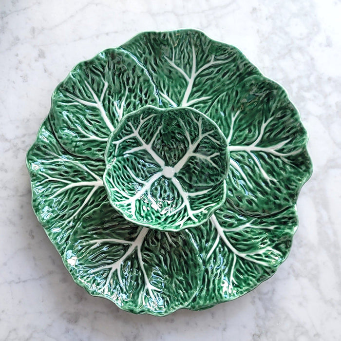 Vintage Cabbage Leaf Serving Platter