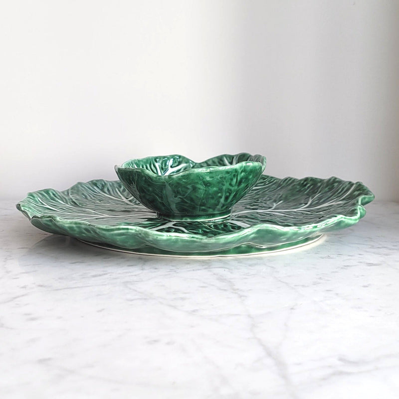 Vintage Cabbage Leaf Serving Platter