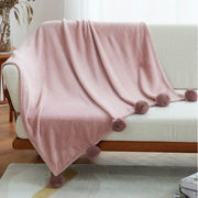 Fleece Pom Pom Throw - [Home_Williams]