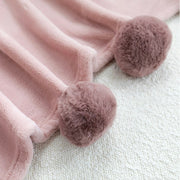 Fleece Pom Pom Throw - [Home_Williams]