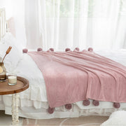 Fleece Pom Pom Throw - [Home_Williams]