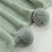 Fleece Pom Pom Throw - [Home_Williams]