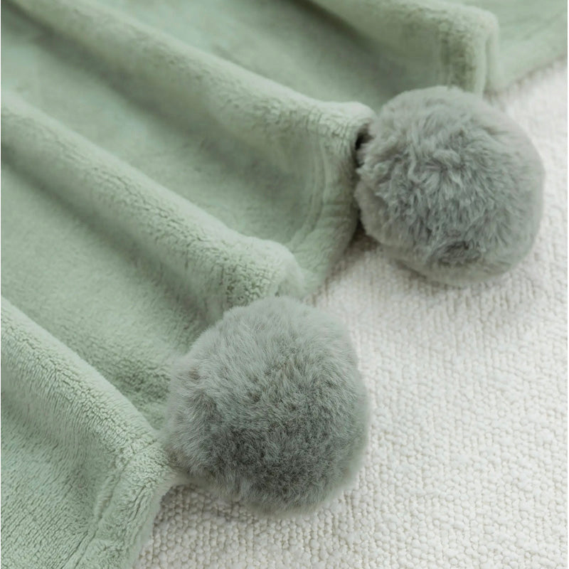 Fleece Pom Pom Throw - [Home_Williams]