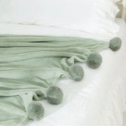Fleece Pom Pom Throw - [Home_Williams]