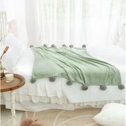 Fleece Pom Pom Throw - [Home_Williams]