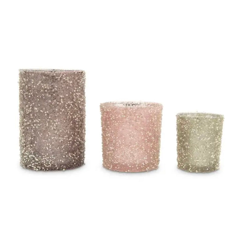 Frosted Candle Holders, Set of 3 - [Home_Williams]