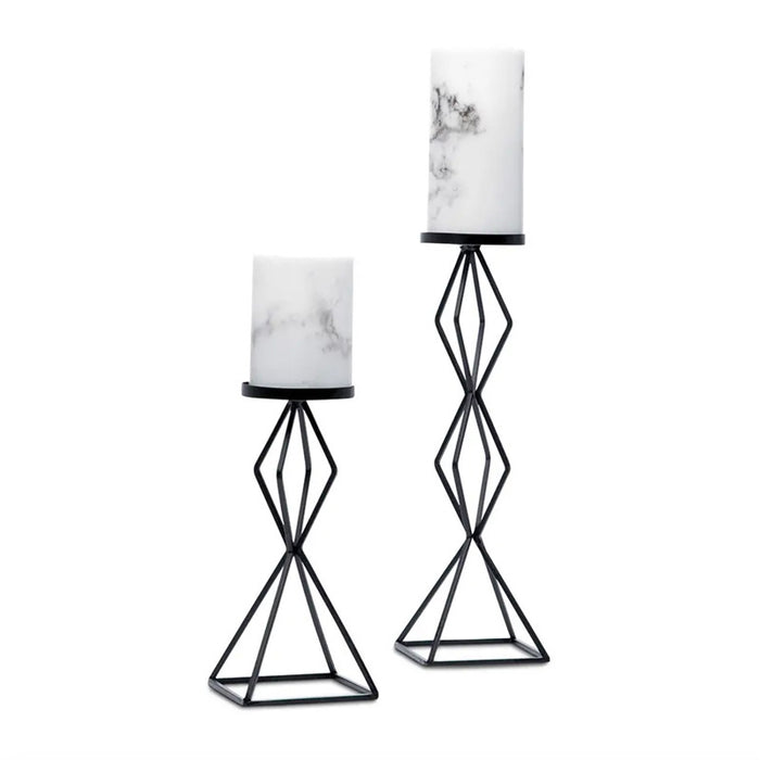 Geo Candle Holder Set, Set of 2 - [Home_Williams]