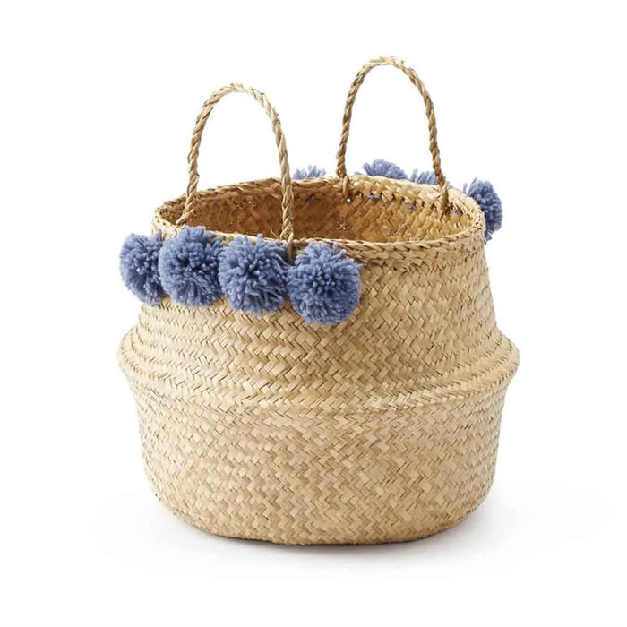 Pom Pom Woven Basket - [Home_Williams]