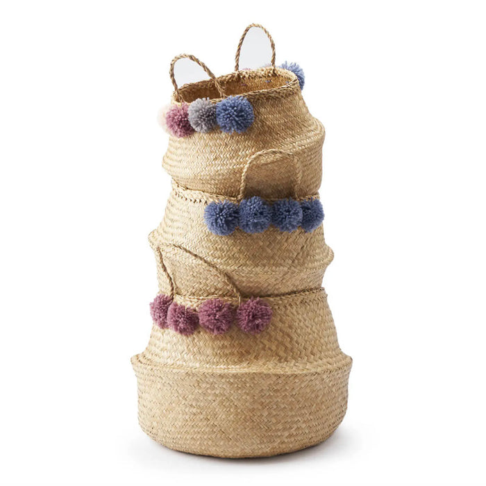 Pom Pom Woven Basket - [Home_Williams]