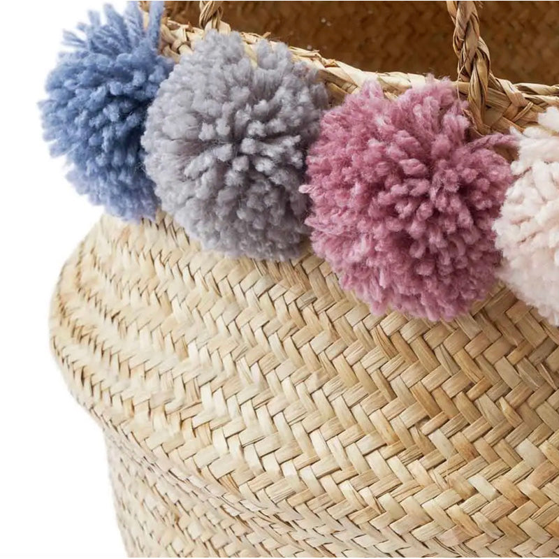 Pom Pom Woven Basket - [Home_Williams]
