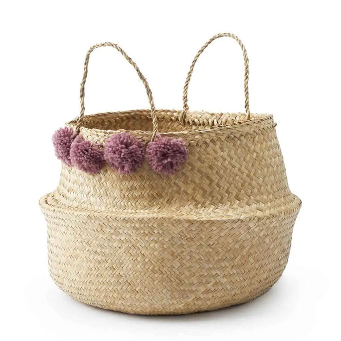 Pom Pom Woven Basket - [Home_Williams]