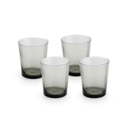 Ribbed Grey Glasses, Set of 4 - [Home_Williams]