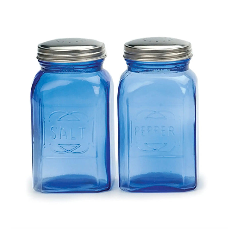 Blue Glass Salt & Pepper Shaker Set - [Home_Williams]