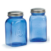 Blue Glass Salt & Pepper Shaker Set - [Home_Williams]