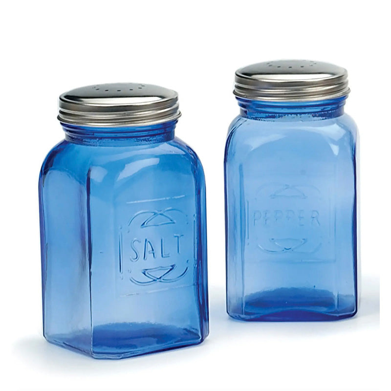 Blue Glass Salt & Pepper Shaker Set - [Home_Williams]
