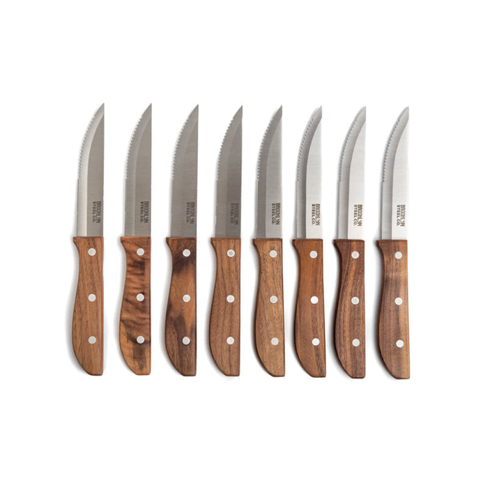 Walnut Steak Knives, Set of 8 - [Home_Williams]