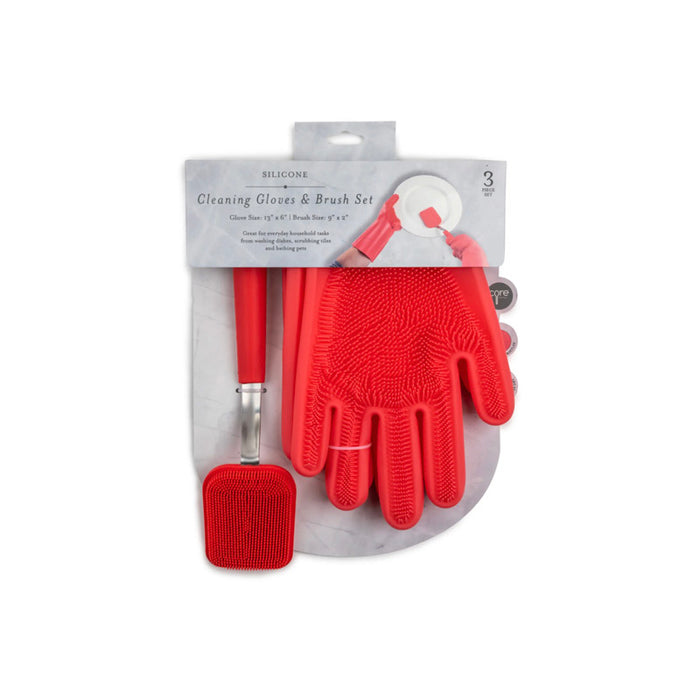 Silicone Cleaning Gloves + Brush Set - [Home_Williams]