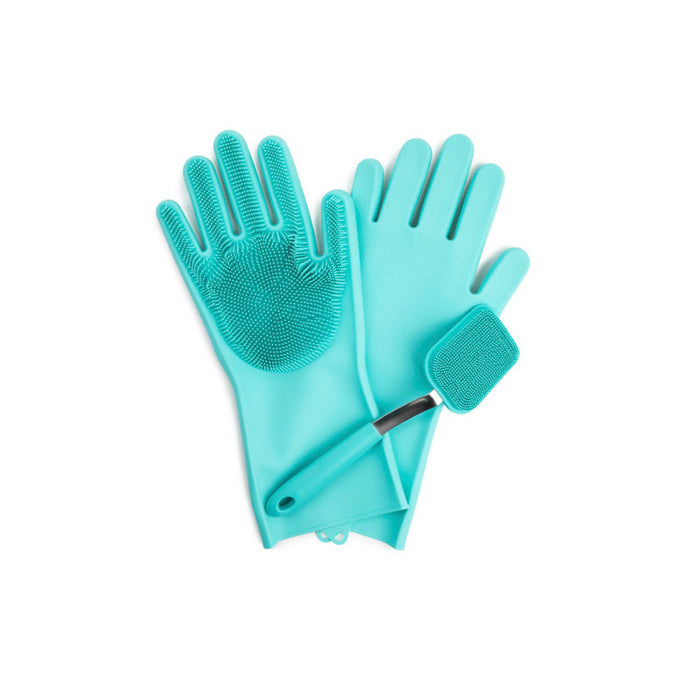 Silicone Cleaning Gloves + Brush Set - [Home_Williams]