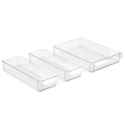 Stackable Fridge Storage Bins, Set of 3 - [Home_Williams]