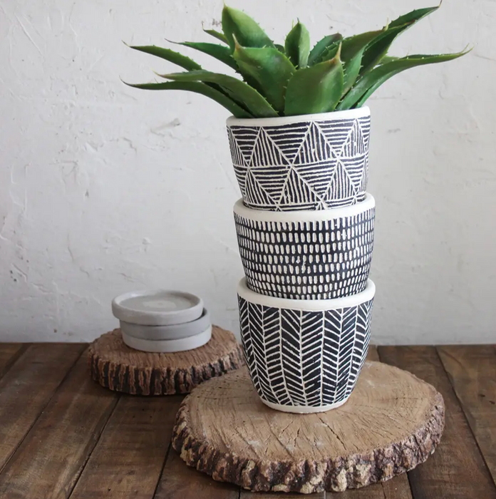 Cement Dot Planter - [Home_Williams]