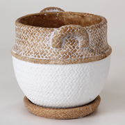 Cement Rope Planter, LG - [Home_Williams]