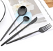 Black Stainless Steel Flatware, Set of 24 - [Home_Williams]