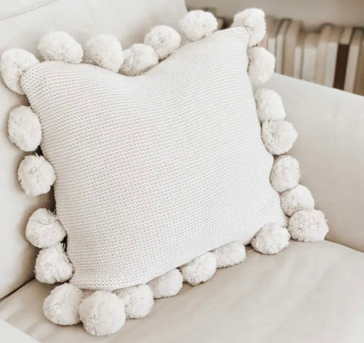 Knit Pom Pom Pillow - [Home_Williams]