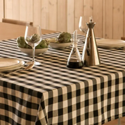 Black Checked Tablecloth - [Home_Williams]