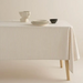 Beige Striped Tablecloth - [Home_Williams]