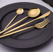 Gold Stainless Steel Flatware, Set of 24 - [Home_Williams]