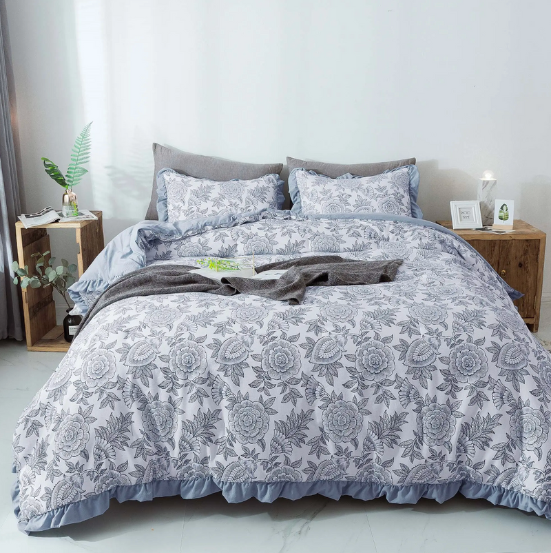 Floral Quilted Comforter Set