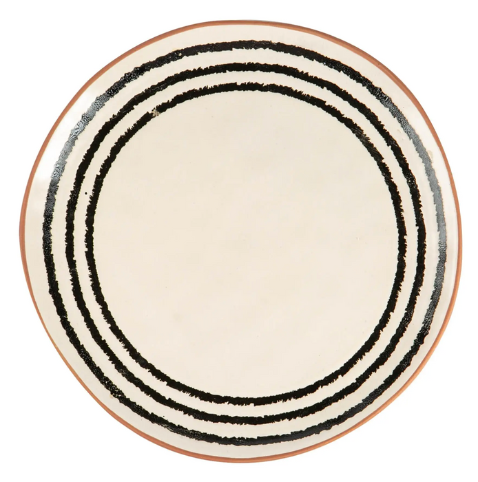 Black Stripe Dinner Plate