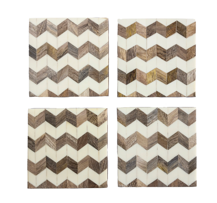 Chevron Coasters, Set of 4