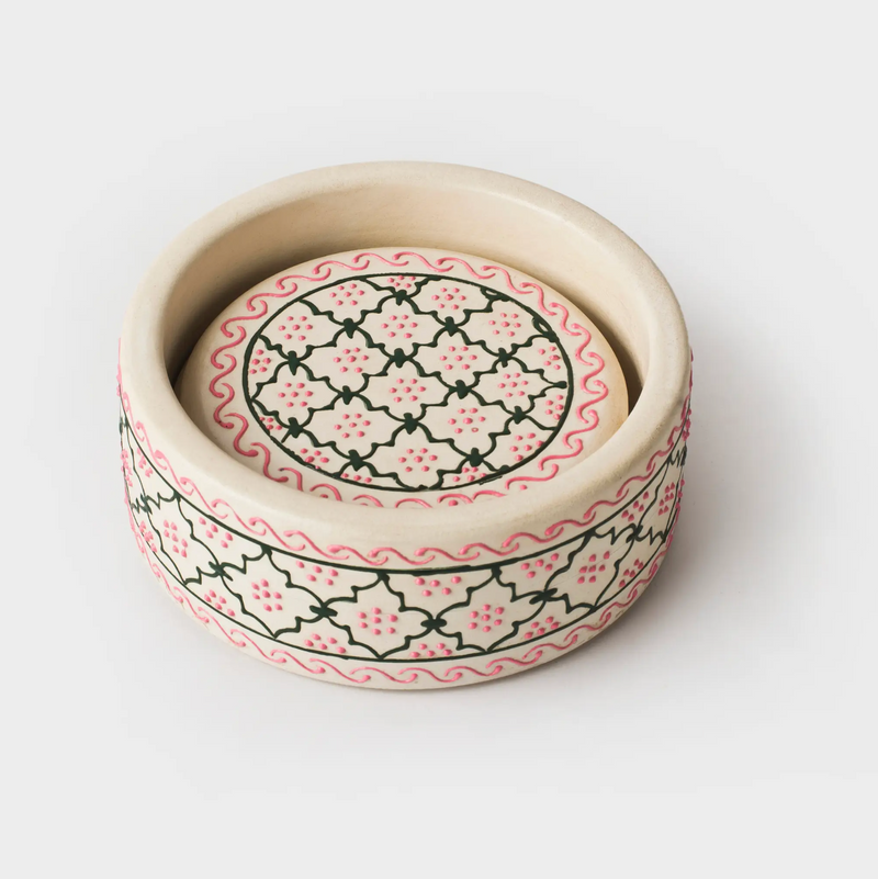 Mehndi Coasters, Set of 4