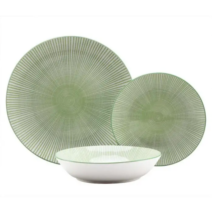 Laura Green Dinnerware, 12 Piece Set