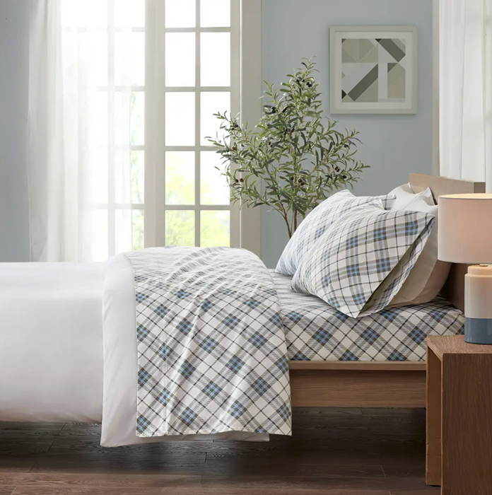 Flannel Plaid Sheet Set