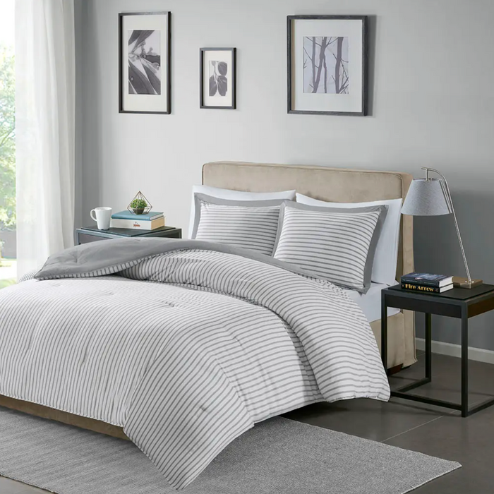 Reversible Stripe Comforter Set