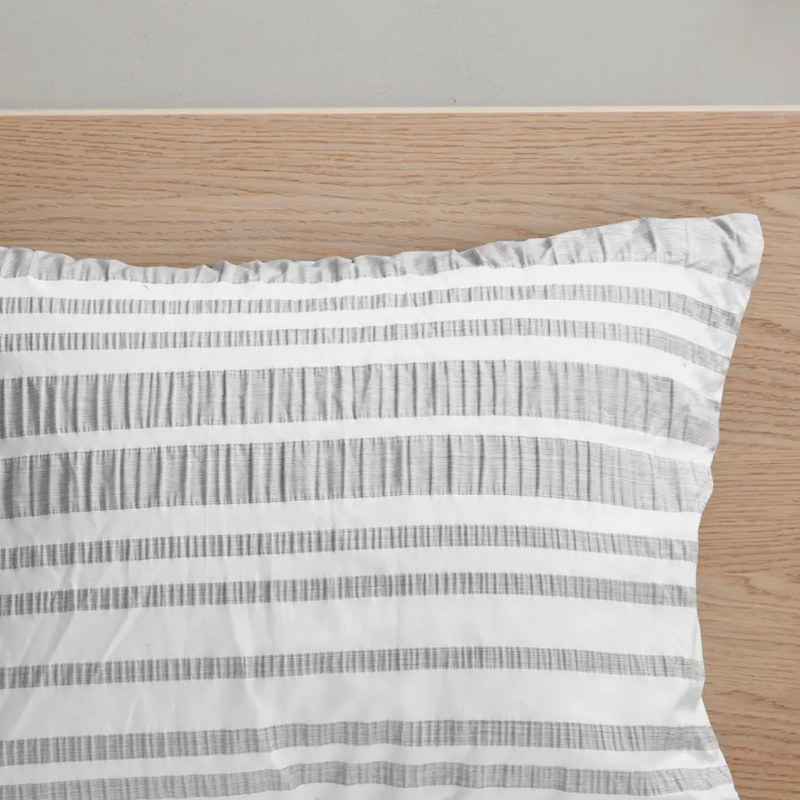 Grey Stripe Comforter Set