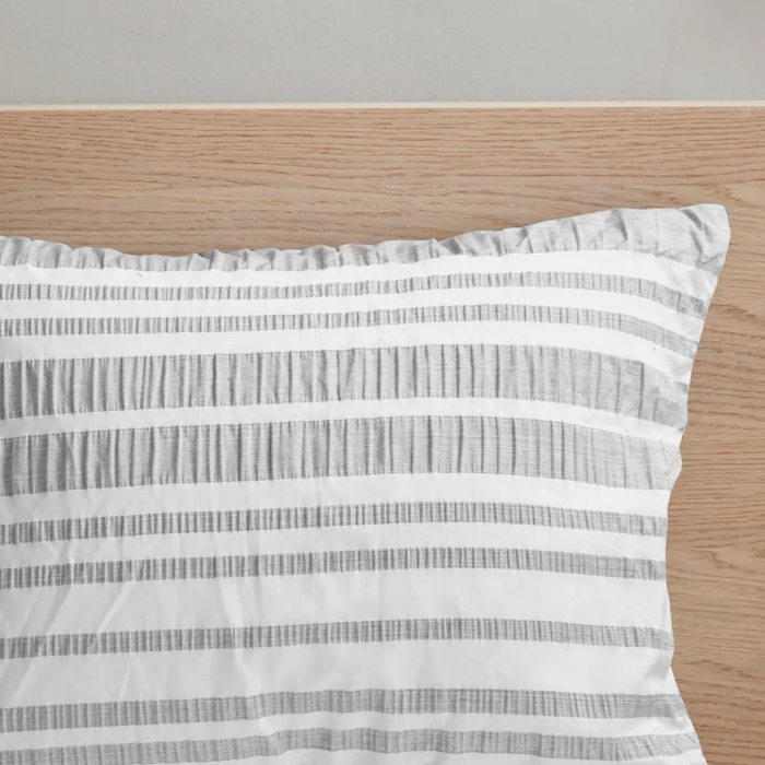 Grey Stripe Comforter Set