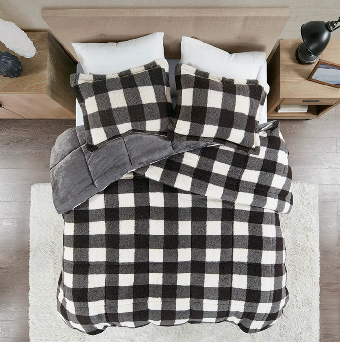 Buffalo Check Sherpa Comforter Set