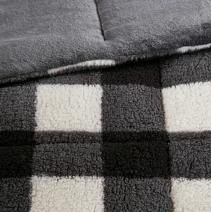 Buffalo Check Sherpa Comforter Set