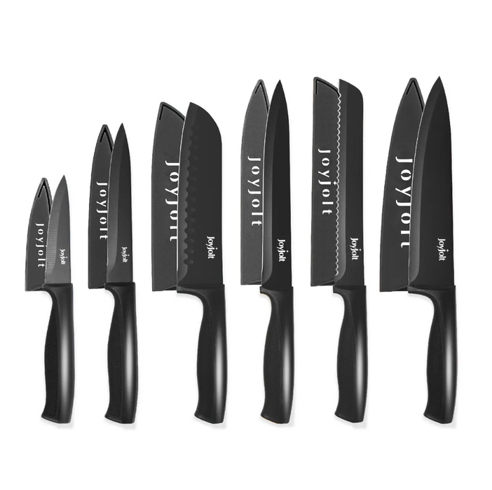 Black Knife Set, Set of 6