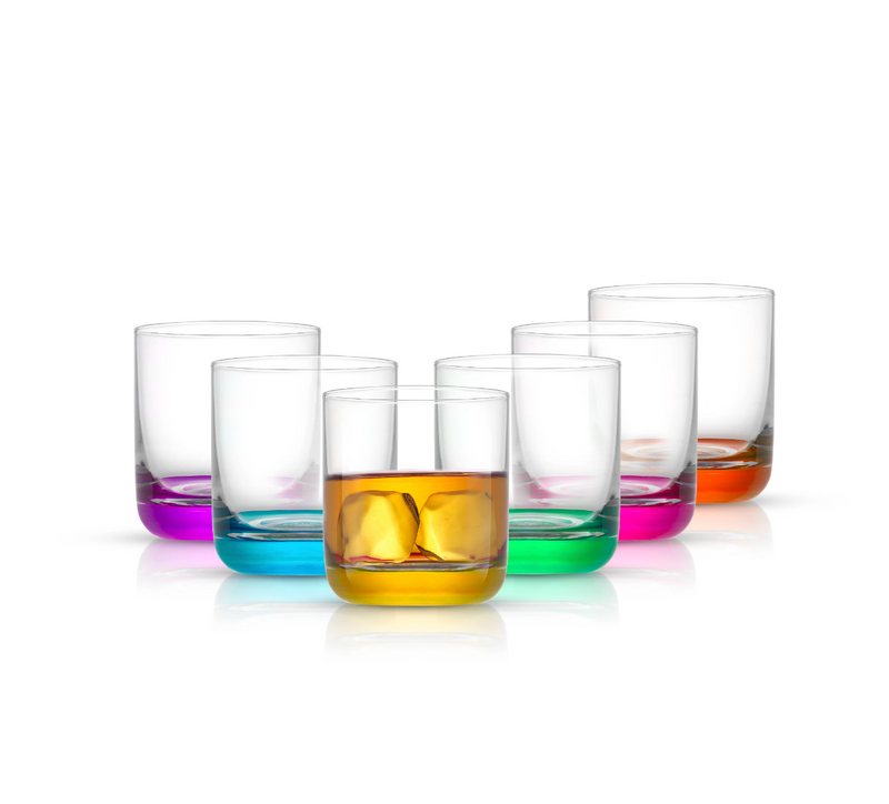 Hue Whiskey Glasses, Set of 6