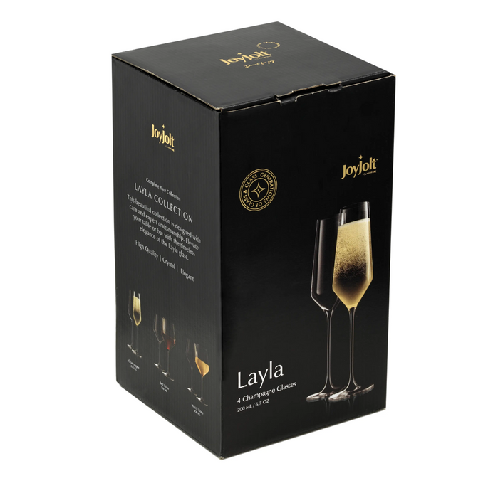 Layla Champagne Glasses, Set of 4